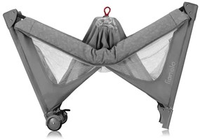 Lionelo - cestovná postieľka JASMIN EASY FOLD sivý kameň