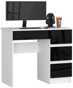PC stolík Benicio II (biela + lesk čierny) (P). Akcia -22%. Vlastná spoľahlivá doprava až k Vám domov. 1128536