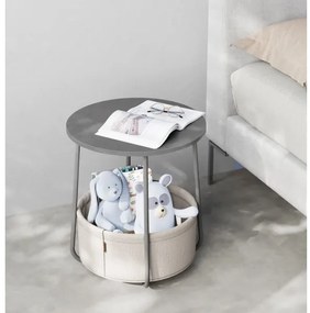 Odkladací stolík NOIRA sivá/biela