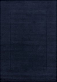 Flair Rugs, DOPREDAJ: 120x170 cm Kusový ručně tkaný koberec Tuscany Textured Wool Border Blue, 120x170, modrá, obývacia izba