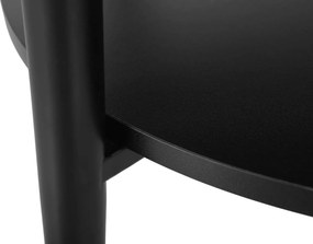 Konferenčný stolík Ella 80 cm biely mramor/čierny