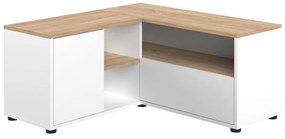 TV stolík v dekore duba v bielo-prírodnej farbe 90x45 cm Angle – TemaHome