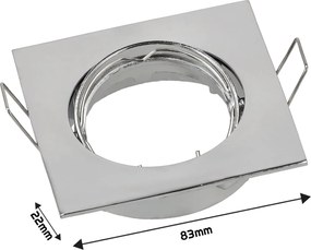 BERGE Halogénové pohyblivé svietidlo štvorcové chróm