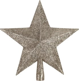 Špička na vianočný stromček hviezda GLIMORA 22 cm, zlatá