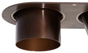 Okrúhle zapustené bodové svetlo tmavá bronz GU10 70 mm sklopné 2-svetlo - Installa
