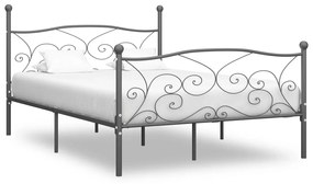 vidaXL Posteľný rám sivý 200x200 cm kovový