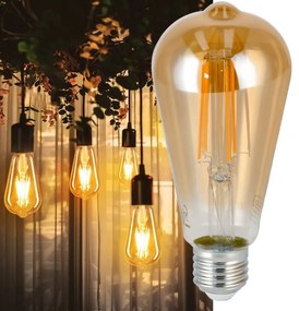 BERGE LED žiarovka E27 8W ST64 teplá biela