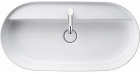 DURAVIT Luv oválna umývadlová misa s otvorom, bez prepadu, 800 x 400 mm, biela/šedá matná, 0380802300