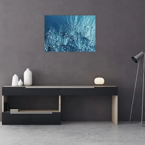 Sklenený obraz - Kvapky rosy (70x50 cm)