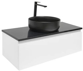 Kúpeľňová skrinka s krycou doskou SAT B-WAY 99x30x45 cm biely lesk BWAY100WZUB, 1 ks