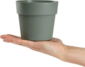 PLASTOVÝ KVETINÁČ SILVA LINE 13X11,5 CM MÄTOVÁ
