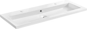 Comad Nábytkové keramické umývadlo UM-8070 SPIRIT 120 DP, 121x46 cm, biela lesklá