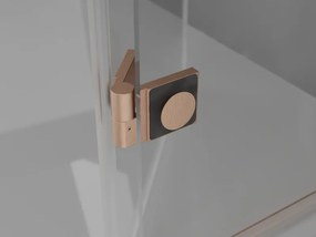 Mexen Mist H T, sprchový kút s výklopnými dverami pravý 95 x 80 cm, číre sklo, medená matná, 8A5T-095-080-65-00-P