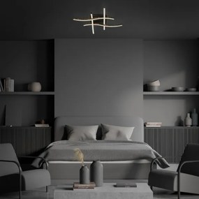 Brilo - LED Prisadený luster REY 4xLED/6W/230V čierna