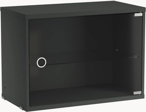 Vitrína's otočnými sklenenými dvierkami String System, Š 58 x H 30 cm