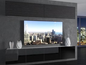 Obývacia stena 200 cm TV/RTV čierna eben IMP 6/5/W/HKB/0/0