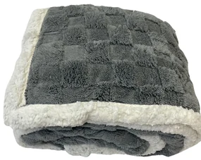Deka luxury baranková z mikroplyšu tmavo sivá 200x230cm TiaHome