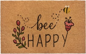 AKCIA: 45x75 cm Rohožka Bee happy 105572 - na von aj na doma, hnedá, chodba / predsieň, Hanse Home