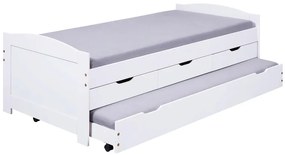 Inter Link Funkčná posteľ s 3 zásuvkami (Ulli – biela)  (100161881)