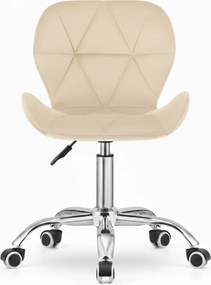 Krémové kancelárske kreslo AVOLA VELVET