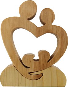 AMADEA Drevené puzzle betlehem v srdci, masívne drevo dvoch druhov drevín, 9x12x3 cm