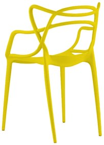 Žltá plastová stolička KATO