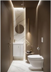 Cersanit Larga Oval CleanOn - závesná wc misa so SLIM sedátkom z duroplastu, biela, S701-472