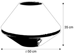 Dvojvrstvový zamatový tienidlo s dizajnom listov v béžovej farbe so zlatým vnútorným povrchom