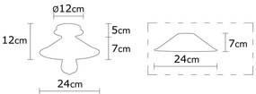 Stropné svietidlo v bronzovej farbe s kovovým tienidlom ø 24 cm Berceste – Opviq lights