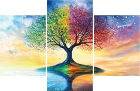 Obraz – Maľovaný strom ročných období (90x60 cm)