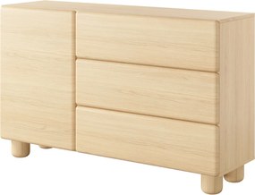 Dizajnová komoda DILARA svetlé drevo 80 cm