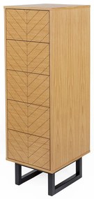 Komoda v dubovom dekore Woodman Camden Herringbone, 40 x 123 cm