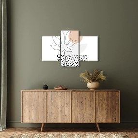 Obraz - Line art kvety N⁰3 (90x60 cm)