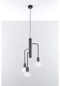 Luster na lanku DUOMO 3M 3xE27/60W/230V čierna