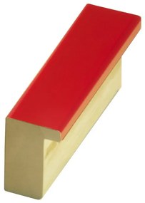 DANTIK - Zrkadlo v rámu, rozmer s rámom 50x90 cm z lišty PERLA červená lesklá (2878)