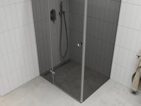 Mexen Roma, sprchovací kút 70 (dvere) x 100 (stena) cm, 6mm šedé sklo, chrómový profil, 854-070-100-01-40