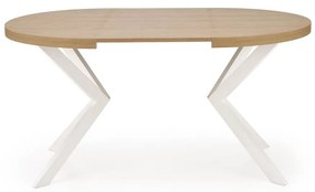 Jedálenský rozkladací stôl PERONI 100/250 cm dub craft zlatý/biely