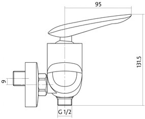 Cersanit MAYO - sprchová batéria, chróm, S951-038