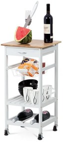 BONTEC Regál, mdf, biela, DR-044 Farba: Biela