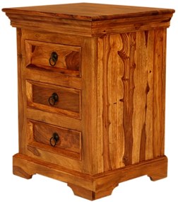 furniture-nabytek.cz - Rustikálny nočný stolík z masívu palisander 45x60x40
