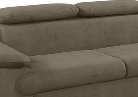 Rohová sedacia súprava Scala, hnedá látka, pravý roh