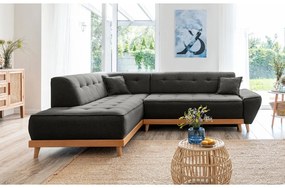 Tmavosivá rozkladacia rohová pohovka Miuform Dazzling Daisy L, ľavý roh