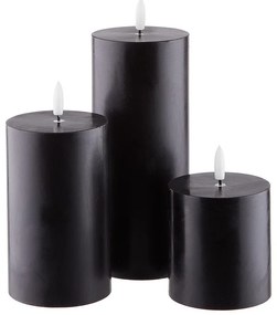 NORDIC LIGHT LED Sviečky 3 ks - čierna