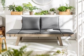 Záhradná lavica modulárna 152cm akáciová sivá