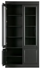 Čierna vitrína z borovicového dreva 110x215 cm Organize – BePureHome