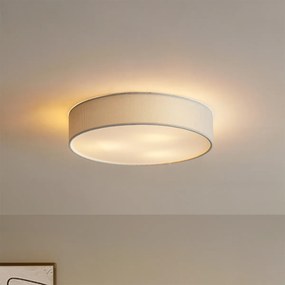Moderné stropné svietidlo biele so zamatovým tienidlom 46cm 3-Lights - Luz