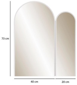Dekoratívne zrkadlo Titeku (biela) . Akcia -19%. Vlastná spoľahlivá doprava až k Vám domov. 1093651