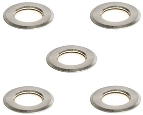 Sada 5 moderných zemných reflektorov hliníkových vrátane LED IP67 - Linsey