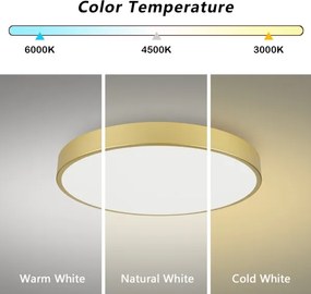 Brilagi -LED stropné svietidlo POOL LED/100W/230V 3000/4500/6000K priemer 80 cm zlaté