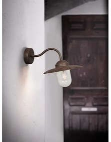 Nordlux - Vonkajšia nástenná lampa LUXEMBOURG 1xE27/60W/230V IP54 hnedá/patina